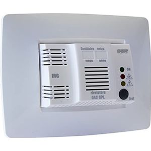 VEMER VE295200 IRG gasdetector voor de inbouw (3 modules), stroomvoorziening 230 V, antraciet en wit