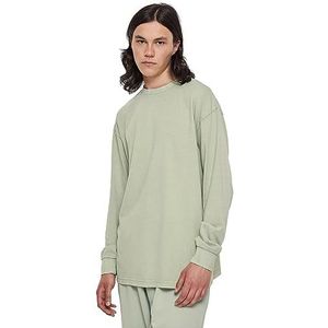 Urban Classics - Heavy Boxy Acid Wash Longsleeve shirt Groen