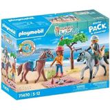 PLAYMOBIL Starter Pack Paardrijden naar het strand met Amelia en Ben - 71470