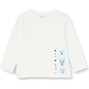 s.Oliver Junior Boy's T-shirt, lange mouwen, wit, 68, wit, 68 cm