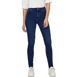 ONLY Onldruna Hw Skinny DNM Pimbox Jeans voor dames, Dark Medium Blue Denim, 28W x 34L