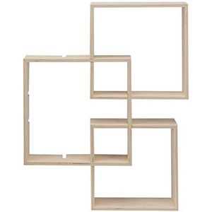 GLOREX 6 1320 304 - Designlijst van hout in vierkante vorm, 3 stuks in 3 verschillende maten, ca. 30 x 30 x 10 cm, 27 x 27 x 10 cm en 24 x 24 x 10 cm