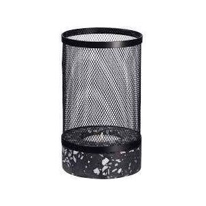 ASA TERRAZZO/219 windlicht/terrazzo, zwart, 20 cm hoog/12 cm diameter