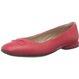 ECCO Anine Squared Ballet Flat Ballet voor dames, Rood Hibiscus, 40 EU