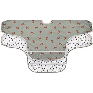 LÄSSIG Baby slabbetjes set lange mouwen 2 stuks om te binden/lange mouwen Bib Little Forest Fox