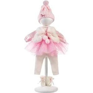 Llorens Poppenkleding voor 38-40cm poppen, kledingset tutu roze, poppenaccessoires, 1054043