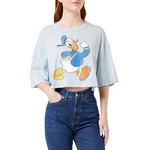 ONLY Dames Onldisney Cropped S/S Top Box JRS T-Shirt, Cashmere Blue/Print: donald, L