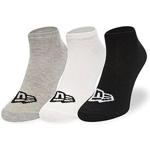 New Era - Flag Crew - Enkelsokken - Zwart Grijs Wit - Set van 3 Paar