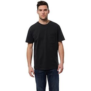 Street One MEN Heren D318966 shirt met korte mouwen, zwart, XL, zwart, XL