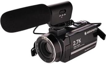 AGFA Photo Realimove CC2700 Digitale camcorder, video 2,7 K, 24 MP, touchscreen, 18 x zoom, afstandsbediening, 2 batterijen, microfoon, lithiumbatterij, zwart