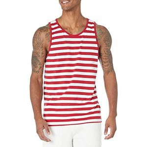 Amazon Essentials Heren Regular-Fit Vest, Rood/Wit, XS