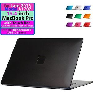 mCover Harde hoes voor MacBook Pro 15 inch model A1990 / A1707 (met 15,4 inch Retina-display, met touchscreen-balk en geïntegreerde Touch ID-sensor) 2019 2018 2017 2016 - zwart