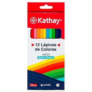 Kathay 86233599 potloden van hout, zachte vulling 3,0 mm, ideaal om in te kleuren