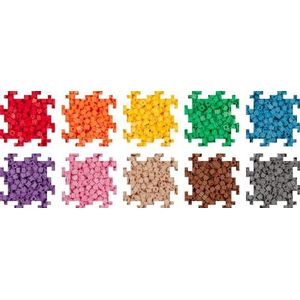 Cefa Toys Pix Brix Pixel Art, constructiespeelgoed op horizontaal, verticaal en diagonaal vlak, creëert mozaïeken, figuren in 2D en 3D, 500 zwarte onderdelen, compatibel met andere merken, kinderen