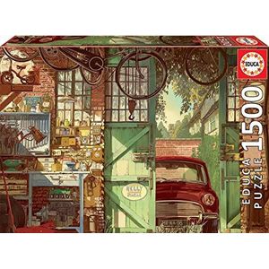 Educa - Puzzel 1500 stukjes voor volwassenen | oude garage, 1500 stukjes puzzel voor volwassenen en kinderen vanaf 14 jaar, nostalgie, oldtimer, Arly Jones (18005)