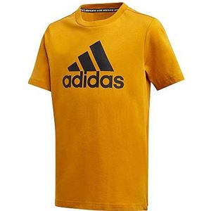 adidas YB MH BOS T T-shirt, kinderen, oranje/zwart, 122 (6/7 jaar)