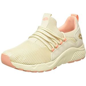 Lotto Breeze Rise II MSH W, veterschoenen voor dames, wit en beige, 38,5 EU