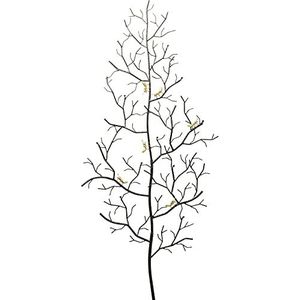 Kare Design wandgarderobe Ants on a Tree, zilver, garderobestand, stalen frame, XL, 160x69x8 cm (H/B/D)