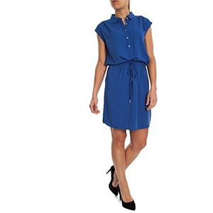 Calvin Klein Jeans Dames R-Basic Shirt Dress S/S Jurk, blauw, L