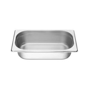 Vogue K818 roestvrij staal 1/4 Gastronorm Pan 1.7Ltr/65mm diepe voedselcontainer, zilver