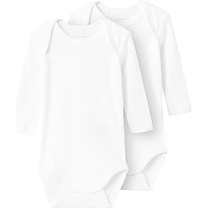 NAME IT Rompertje voor babymeisjes, wit (bright white), 86 cm