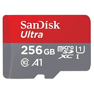 SanDisk 256GB Ultra MicroSDXC Voor Chromebook UHS-I-Kaart + SD-Adapter (Voor Smartphones En Tablets, A1, Class 10, U1, Full HD Video's, Tot 150 MB/s Leessnelheid)