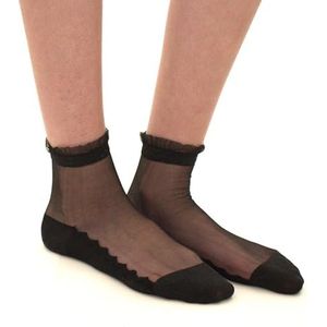 Yuko B. - Elegante voile sokken voor dames - Ultra duurzaam en comfortabel - Shine Noir - machinewasbaar - ideaal voor sneakers, hoge hakken - cadeau-idee voor dames, Zwart, 36-41 EU