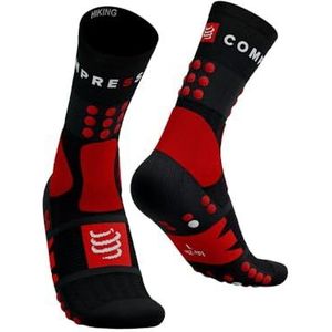 Compressport - Hiking Socks - Zwart Rood Wit - Sportsokken