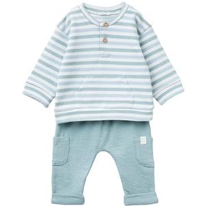United Colors of Benetton Comp (shirt + broek), Blauw, 74 cm