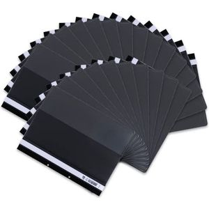 Oxford 100742159 snelhechtmappen verpakking van 25 met 2 perforaties en extra volume van kunststof voor DIN A4-vellen in zwart