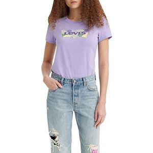 Levi's dames t-shirt The Perfect Tee, Quilt Logo Persian Violet, M