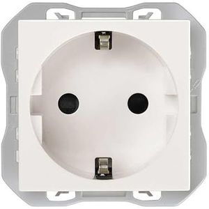 Schuko-stopcontact 16 A 250 V ~ met schroefbevestigingssysteem wit mat Simon 270