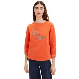 TOM TAILOR Dames Sweatshirt 1036581, 15612 - Fever Red, L