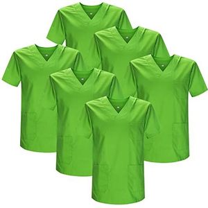 MISEMIYA - Set van 6 stuks - Sanitaire kippenuniform voor Mexico verpleegsters, appelgroen 21, XS