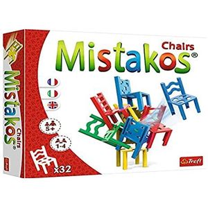 Trefl - Mistakos Stoelen – behendigheidsspel, Mistakos Chairs, sociaal spel, toren gebouw plezier voor het hele gezin, voor volwassenen en kinderen vanaf 5 jaar 02321