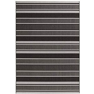 bougari Binnen en buiten tapijt Strap zwart, 160x230 cm