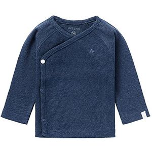 Noppies Overlap Ls Rib Nanyuki T-shirt voor baby's, uniseks, marineblauw gemêleerd, P758, 74 cm