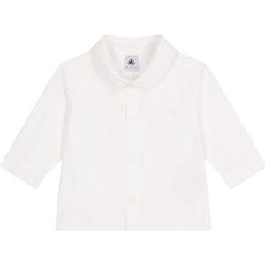 Petit Bateau Shirt met lange mouwen voor, Wit, 6 Maanden