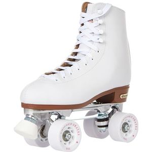 CHICAGO Dames Deluxe Lederen Gevoerde Rink Skate Dames 10, Wit, 8 UK