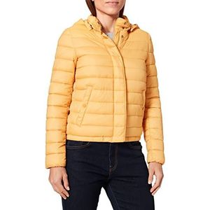 Marc O'Polo Gewatteerde damesjas met afneembare capuchon, warme jas zonder dons, winterjas van ultralicht nylon, geel (Amber Wheat 241), 38