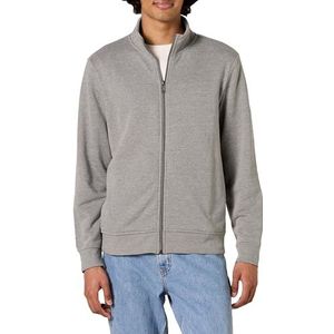 Amazon Essentials Heren lichtgewicht French Terry Full-Zip Mock Neck Sweatshirt, Charcoal Heather, XX-Large