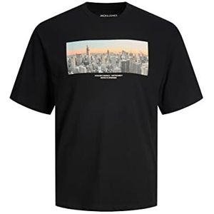 JACK & JONES T-shirt voor heren met fotoprint, zwart, S