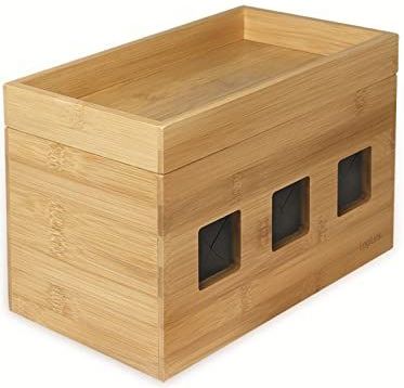 Logilink - Bambus Kabelbeheerpaneel - Stekkerdoos Afdekking - Bruin - Hout