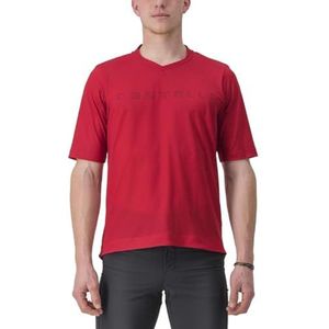CASTELLI T-shirt voor heren, Rood (Donker Rood), L