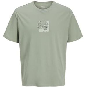 JACK & JONES Jjskully Tee Ss Crew Neck, Iceberg Green., L
