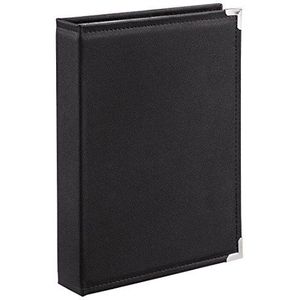Hama Insteekalbum La Fleur (fotoalbum met 100 pagina's, voor het insteken van 200 foto's in het formaat 10x15, fotoboek met bladerenpatroon, 22,5x22,5, CD-zak) zwart