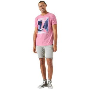 Q41002_Heren T-shirt ss, Levendig Roze, S
