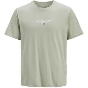 T-shirt - Logoprint - Jersey - Ronde Hals - Kwartmouw