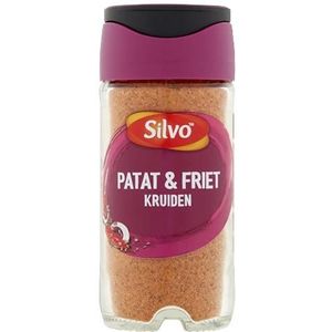 SILVO - Patat & Friet Kruiden 83 g een vertrouwde mix voor patat-frites / aardappelen met de smaak van paprika, knoflook en selderijzaad.