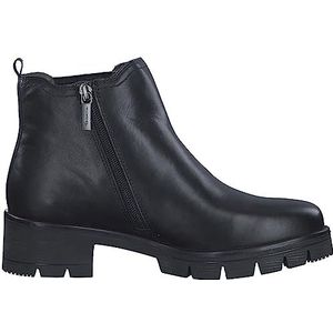 Tamaris Comfort Dames 8-85412-41 Leder Comfort Fit uitneembaar voetbed klassieke alledaagse schoenen Chelsea laarzen, zwart, 42 EU Breed